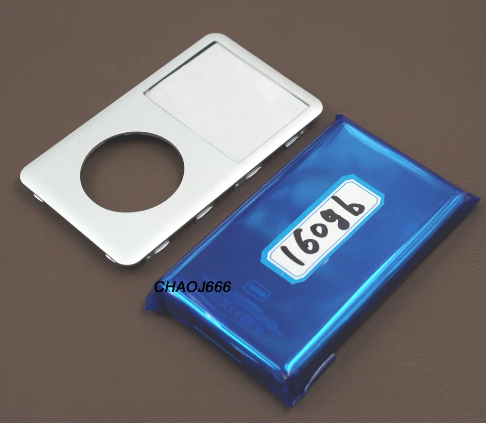 

Silver Front Faceplate with Lens Window + 160GB Metal Back Housing Case Cover + Tools for iPod 6th 7th Classic Thin Thick 160GB