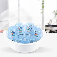 Infant Bottle Safety Microwave Steam Sterilizer Set BPA Free Baby Bottle Sterilizer Nipples Pacifiers Disinfection Steam Box