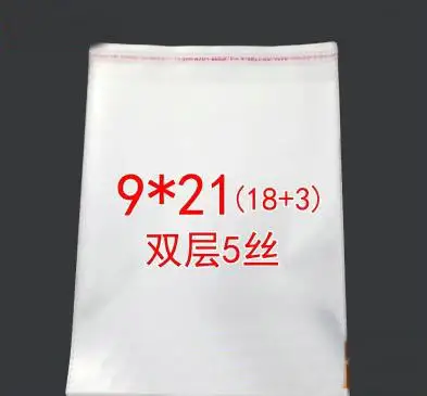 

Freeshipping 500pcs 9*21 cm Transparent opp bag Packing Plastic Bags Self Adhesive Seal