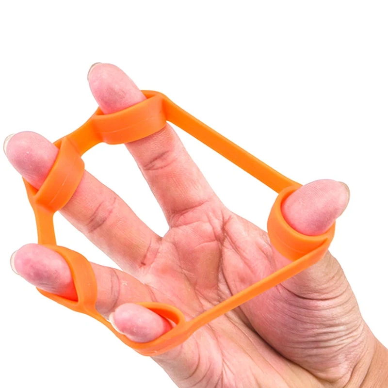 Silicone Finger Gripper Strength Trainer Resistance Band Hand Grip