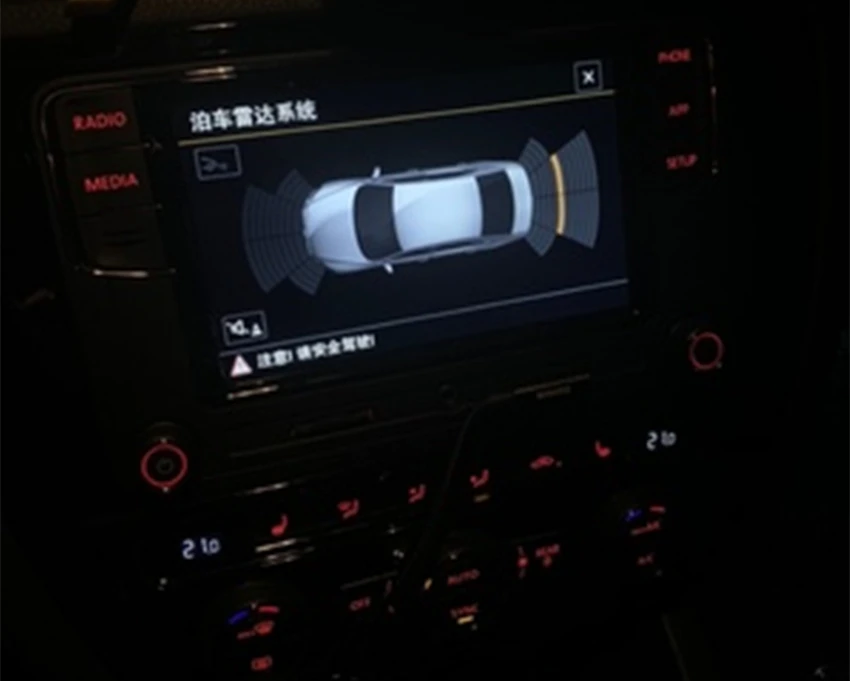 Низкоскоростной автоматический дисплей модуль кабель для VW Volkswagen для автомобиля Skoda модель с оригинальными 8 радиолокационные датчики автопарковки радар