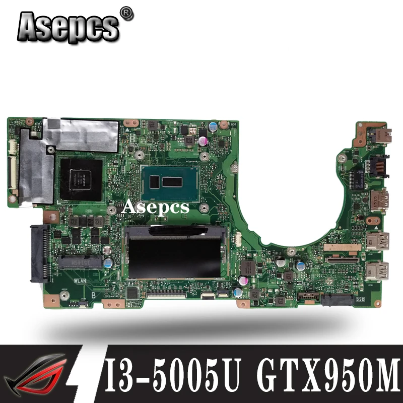 Asepcs K501LX материнская плата для ноутбука ASUS V505L K501LB K501LX K501L K501 тестовая оригинальная материнская плата 4G ram I3-5005U GTX950M