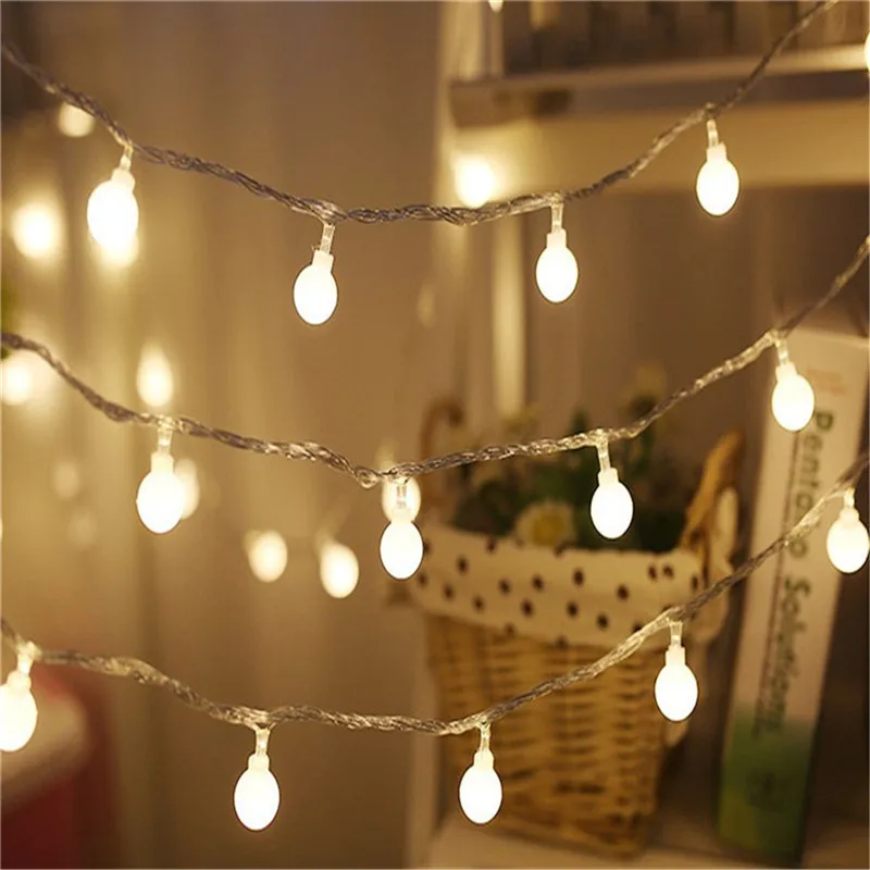 

10M 100LEDS holiday led string light 110-220V ball led string light outdoor Wedding Party Decoration led string light EU/US PLUG