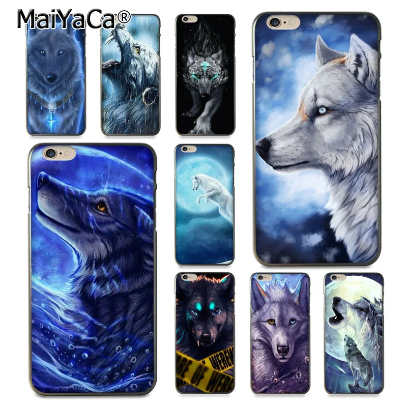 MaiYaCa Black Wolf Lion Coque Shell Phone Case for Apple