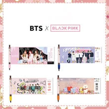 Bulletproof Bts Equipe Juvenil Bt21 Preto Dos Desenhos Animados Escova Puxar Caneta Neutro Blackpink Periférica