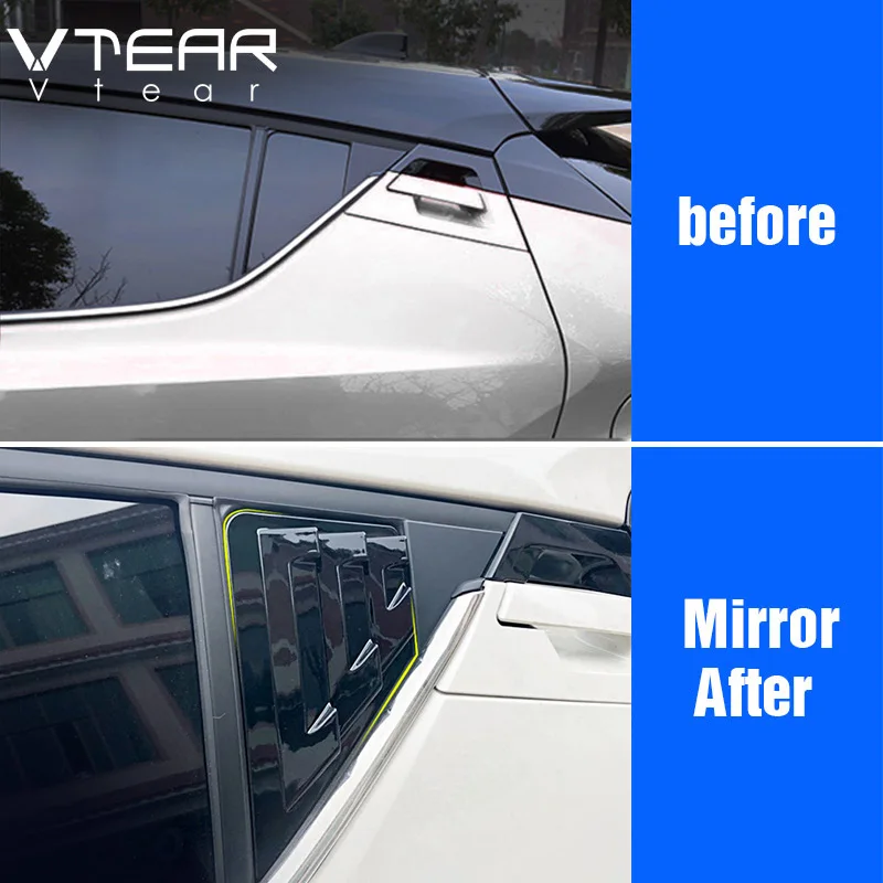 Vtear 2 шт. для Toyota C HR CHR ABS задние боковые подъемные оконные жалюзи накладка отделка