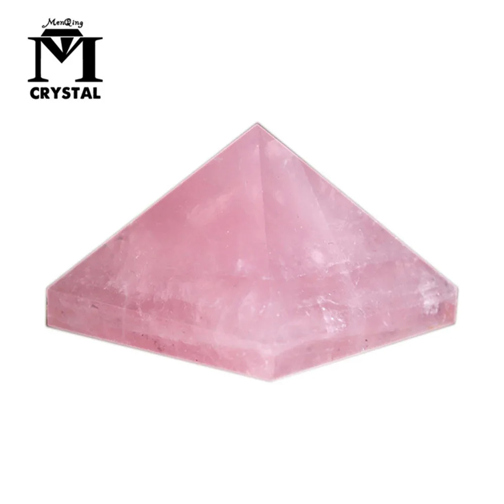 Натуральный розовый кварц целебный Кристалл Пирамида Мода энергия Исцеление фэн шуй Египетский розовый кристалл орнамент домашний декор