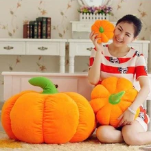 Soft Lovely Stuffed Plush Vegetable Toys Pumpkins Birthday Halloween Gift For Children Pelucia Cute Toy Cojin Amarillo 60F0001
