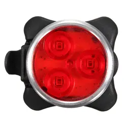 USB Аккумуляторная Велосипед 3led Голову Назад Клип Хвост Свет Лампы (красный)
