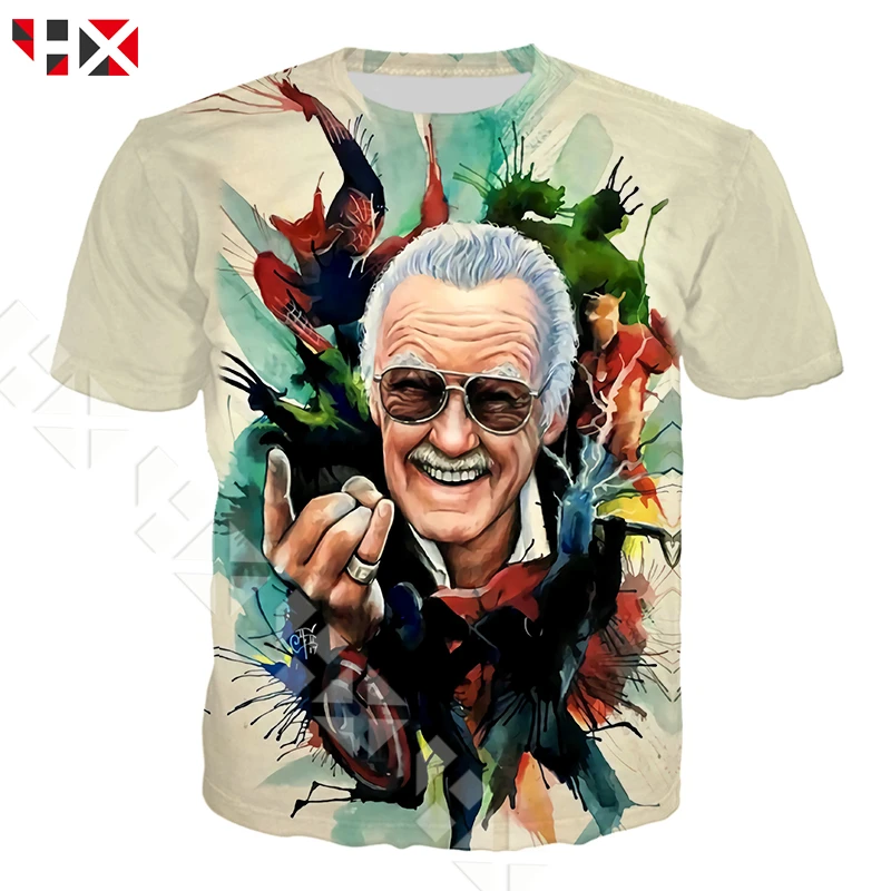 

HX Newest Avengers Endgame 3D Print T Shirt Men Women Stan Lee Superhero Short Sleeve T Shirt Hip Hop Streetwear Tops HX525