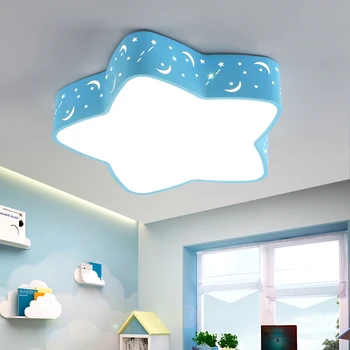 

Cartoon five angle star children light boy girl room lamp bedroom led Ceiling Light Kindergarten color creative lamps and lanter