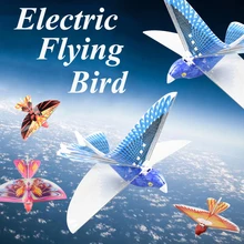 Electric Flying Bird Toys For Children 360 Degree Hover Simulation Bird Bionic Flapping Wing Power Flying Bird Charging Puzzle 
