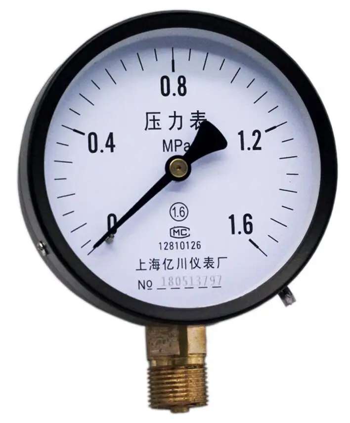 Y100 Pressure gauge 0.06 60 Mpa ordinary pressure gauge water pressure