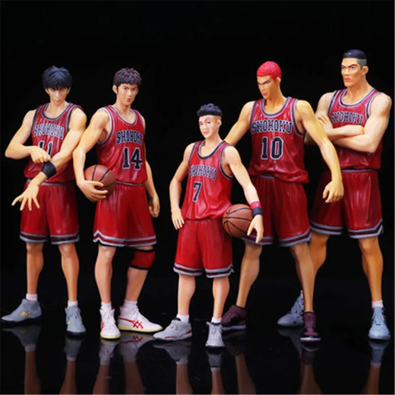 

Anime Slam Dunk Shohoku Sakuragi Hanamichi Rukawa Kaede Takenori Akagi PVC Action Figures Basketball Collectibles Dolls