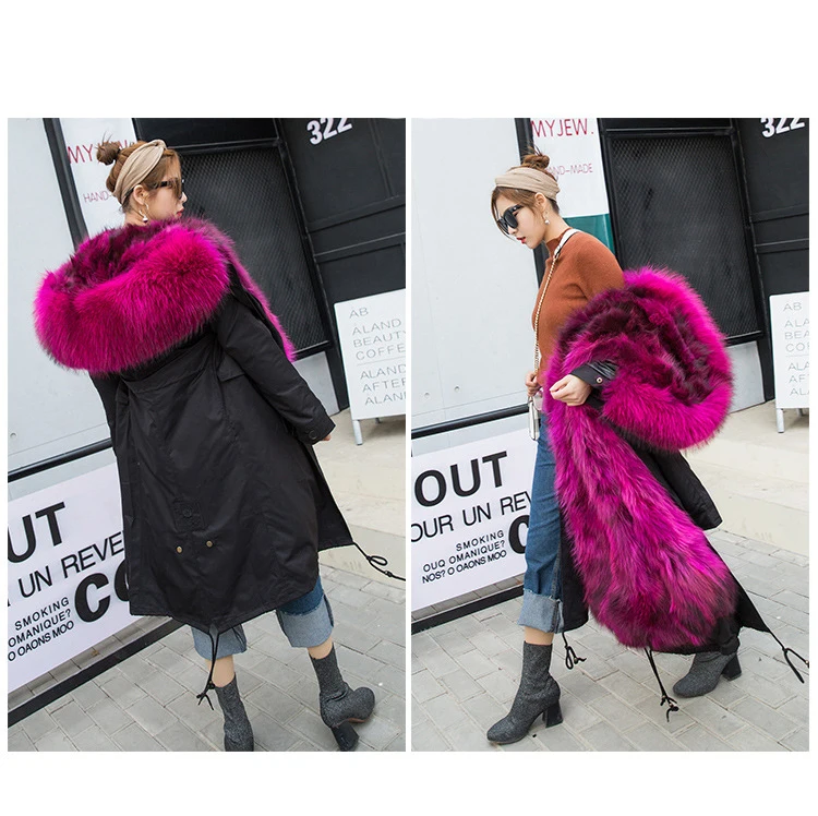Top 2019 New Fashion Real Raccoon Dog Fur Warm Thicken Winter Women Coat Female Plus Size 5XL Oversize Loose Casual Hooded Jacket G6 5 Top 2019 New Fashion Real Raccoon Dog Fur Warm Thicken Winter Women Coat Female Plus Size 5XL Oversize Loose Casual Hooded Jacket G6 5