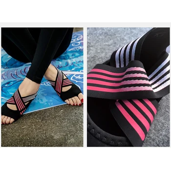 

Hot Women Yoga Socks Soft Anti-slip Toeless Socks for Yoga Pilates Ballet Fitness DO2