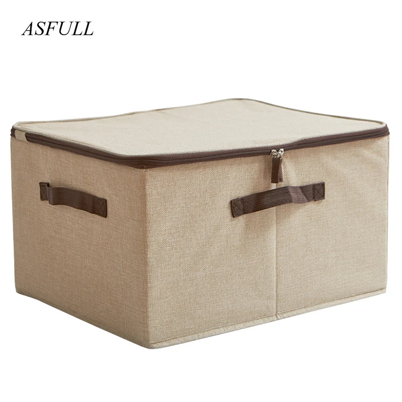 

Storage Clothes Storage Box With Cover Home Organizer For Fabric Finishing Box Large Quilt Kids Toy for Sundries Storage Boxes