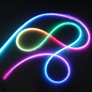 

Free Shipping RGB DC12V WS2811 Neon Light Waterproof IP68 Flexible Led neon Rope Strip for Show Party Decoration Lighting 5M/Lot