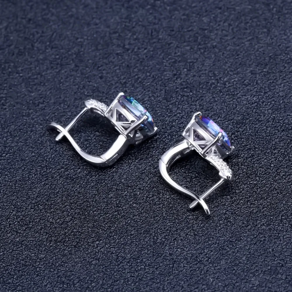 GEM'S BALLET 7.33Ct натуральный Blueish Мистический Кварц 925 пробы серебро Vintge драгоценный камень серьги гвоздики для женщин хорошее ювелирное изделие