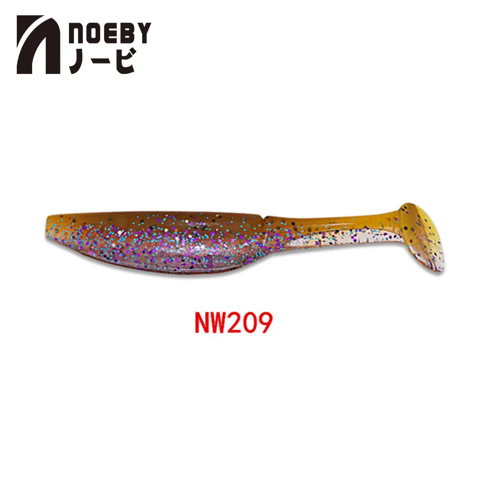 NOEBY 6 шт./лот мягкие приманки для рыбалки S8019 мягкие приманки 10 см/9 г T-Tail мягкие искусственные черви приманки 10 цветов Силиконовые Рыболовные Приманки - Цвет: NW209