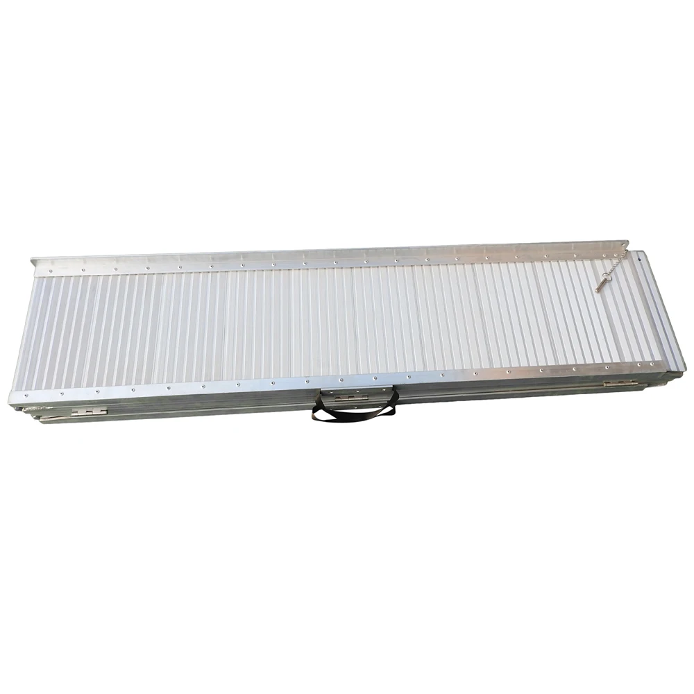 

10 Ft Home Corridor Aluminum Alloy Folding Ramp Silver