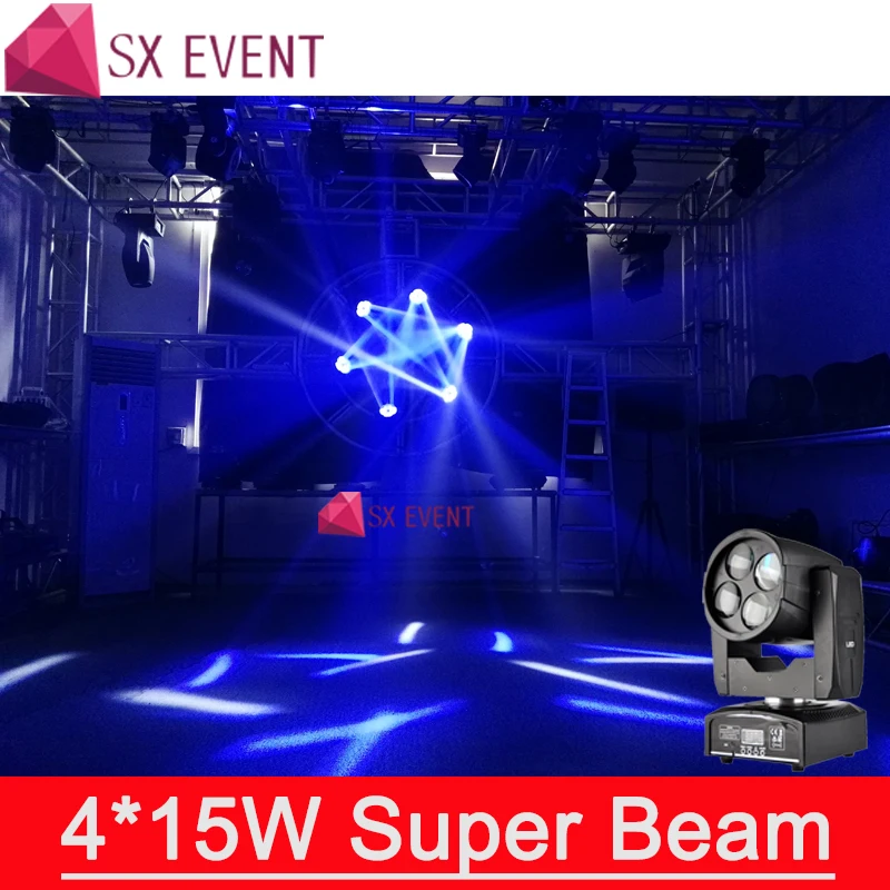 Высокое Качество дискотека 4*10 Вт мини-moving head Супер луча led dmx