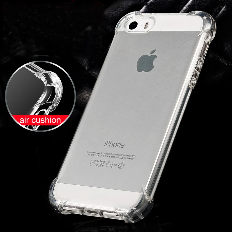 ITEUU 5S TPU супер противоударный чехол для iPhone 5 SE чехлы с воздушной подушкой