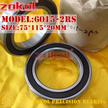 

ZOKOL 6015RS bearing 6015 2RS 180115 6015-2RS Deep Groove ball bearing 75*115*20mm