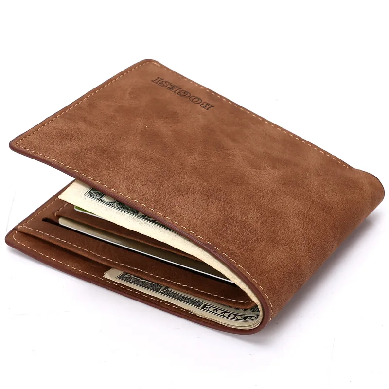 Men Wallets Top Pu Leather Vintage Design Purse Men Brand Famous Card holder Mens Wallet carteira masculina Wholesale price