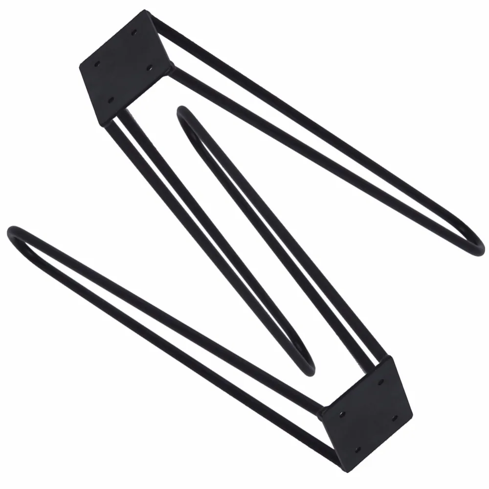 

Free Shipping-16 Inch-Metal Skateboard Table Legs FOR Coffee Table-Matte Black-3/8" Solid Metal Bar Hairpin Table Legs Set of 2
