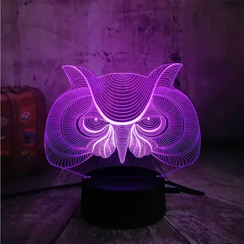 

Amroe 3D Owl Lava Lampara Children's Day Cartoon Night Light LED Gradient Atmosphere Lamp Xmas Birthday Party New Year Kid Gift