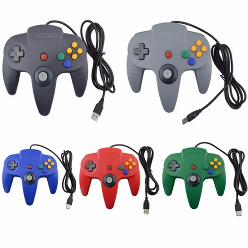 

For Nintend N-64 Wired USB Game Controller N-64Bit Controle For Gamecube For N64 64 USB Games Wired Gamepad For Mac PC Joystick