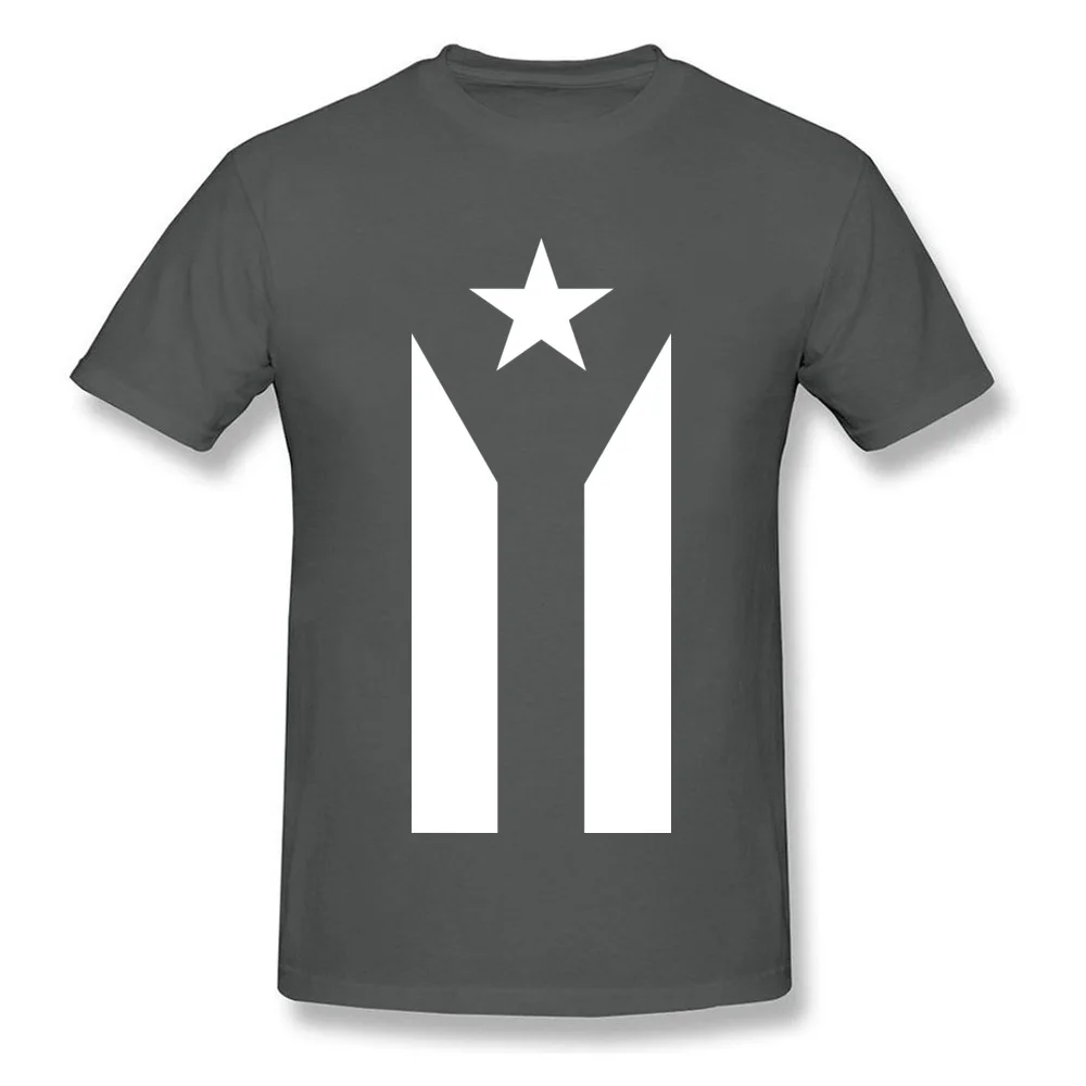 Tees Custom Tops & Tees Summer Dominant Casual Short Sleeve All Cotton Crewneck Men's T-Shirt Casual Free Shipping Puerto Rico Black White Protest Flag carbon