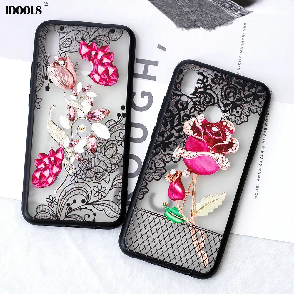 

IDOOLS Flower Pattern Case for Huawei p20 lite Soft Silicone Floral Protect Full Cover Phone Cases for Huawei p20 P20 pro