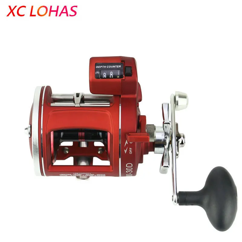 

Drum Fishing Wheel for Sea Boat Fishing High Strength Baitcasting Drum Fishing Reel with Line Counter Meter & Gauge Bait Casting