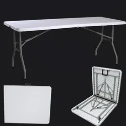 Открытый обеденный стол Пикник многофункциональный простой стол свет Портативный складной походный стол с ручкой бытовой длинный стол