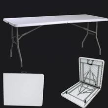 Outdoor Dinner Table Picnic Multifunction Simple Desk Light Portable Foldable Camping Table With Handle Household Long Table