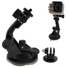 Go pro Accessories 360 Degree Rotating Car Windshield Vacuum Suction Cup Mount for Xiaomi Yi GoPro Hero 4 3 SJ4000 SJ5000 SJ7000