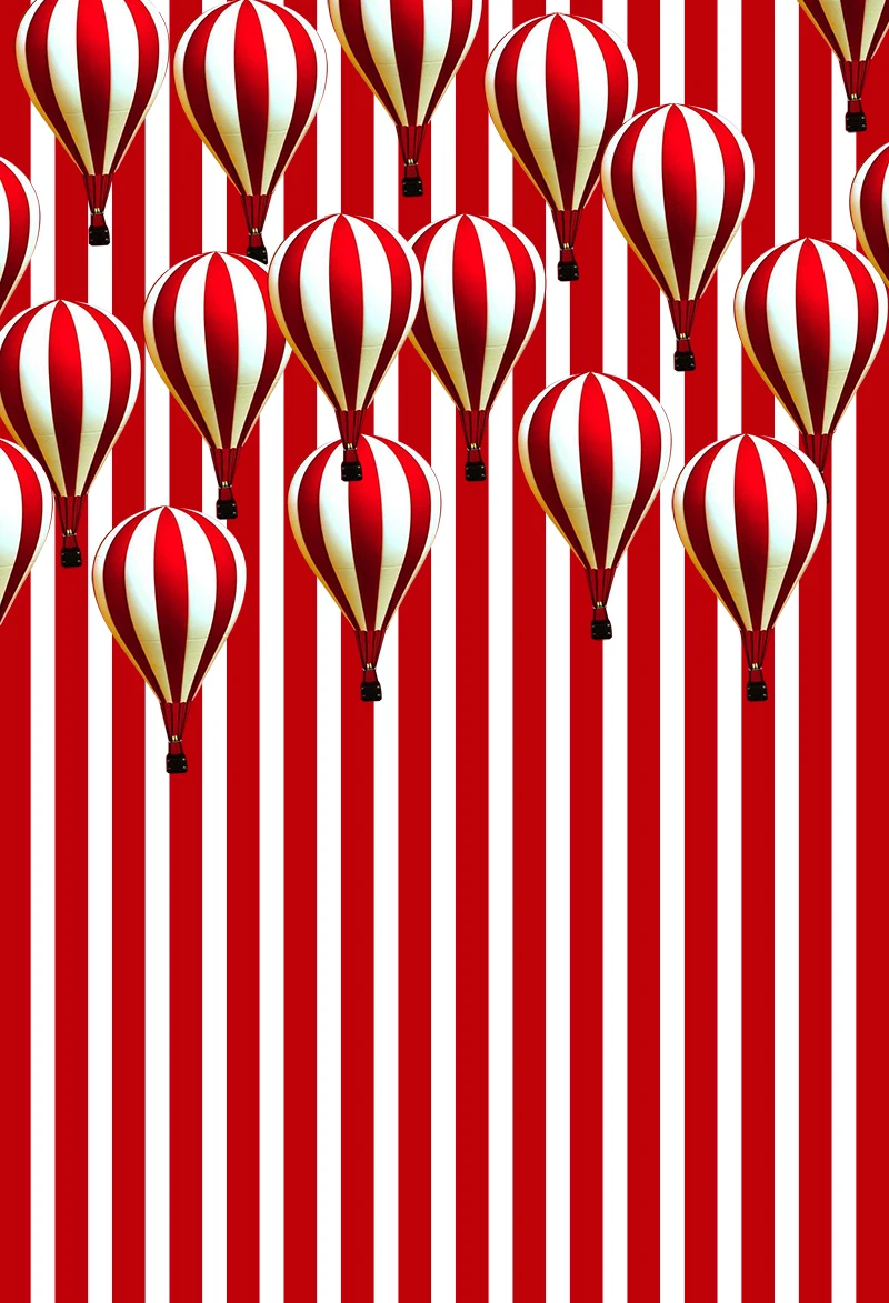 Фон для фотосъемки воздушные шары красные и белые полосы детский день рождения фон фото вечерние фон Вечеринка баннер 220 см x 150 см
