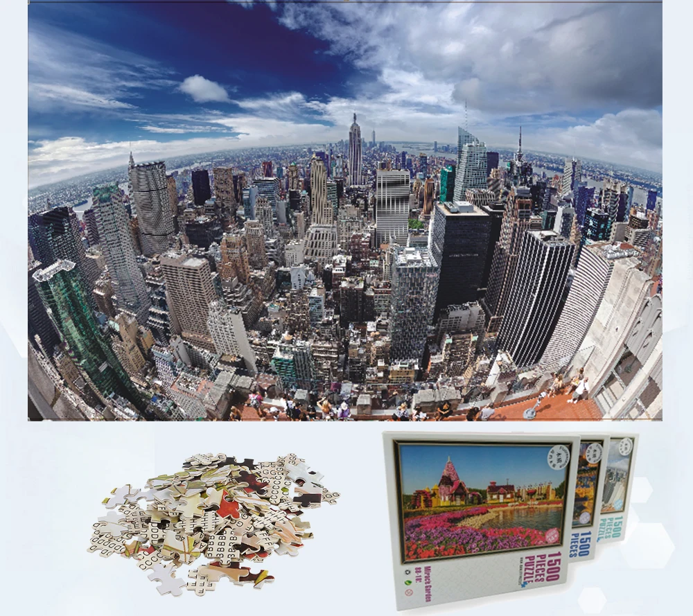 MOMEMO Manhattan Puzzle 1500 штук известная мозаика с пейзажем деревянные головоломки для взрослых 1500 штук головоломки для сборки игрушки для детей