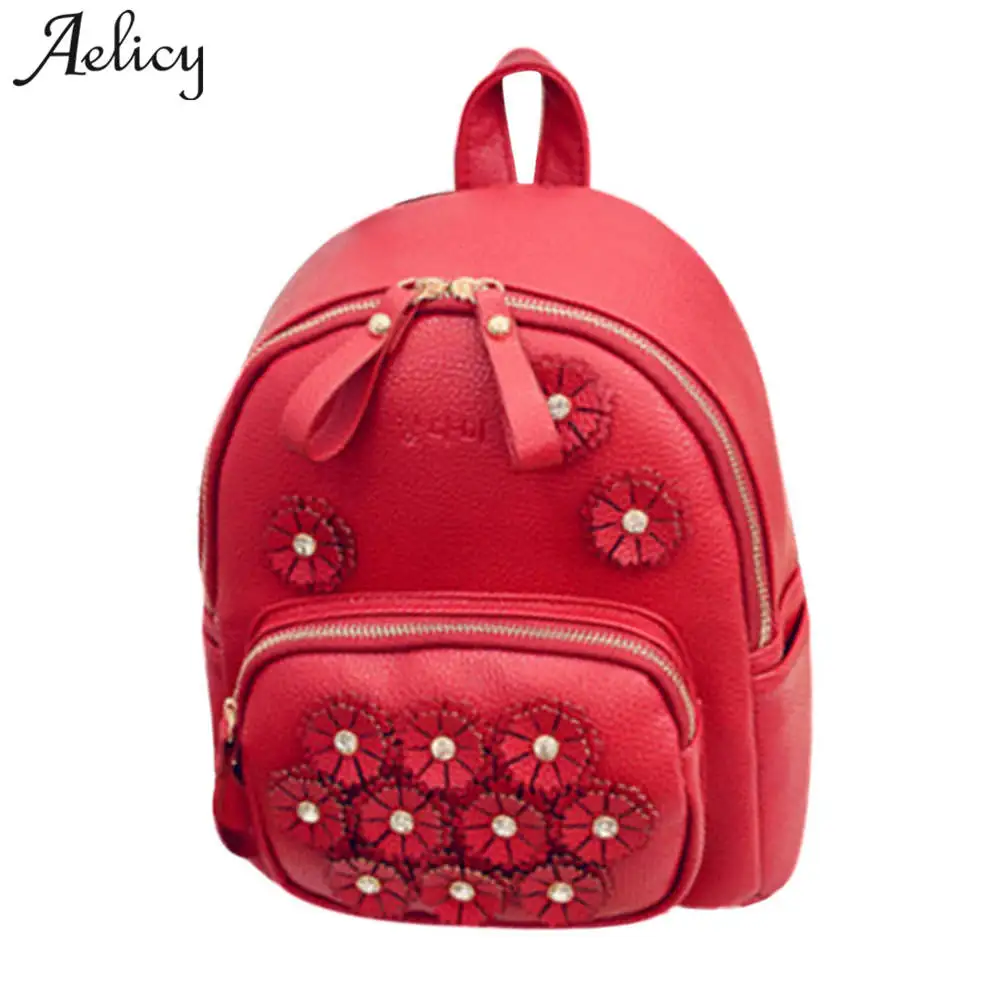 

Aelicy New Vintage Retro Lady PU Leather Bag Small Women Mini Backpack Mochila Feminina School Bags for Teenagers Rucksack Bolsa