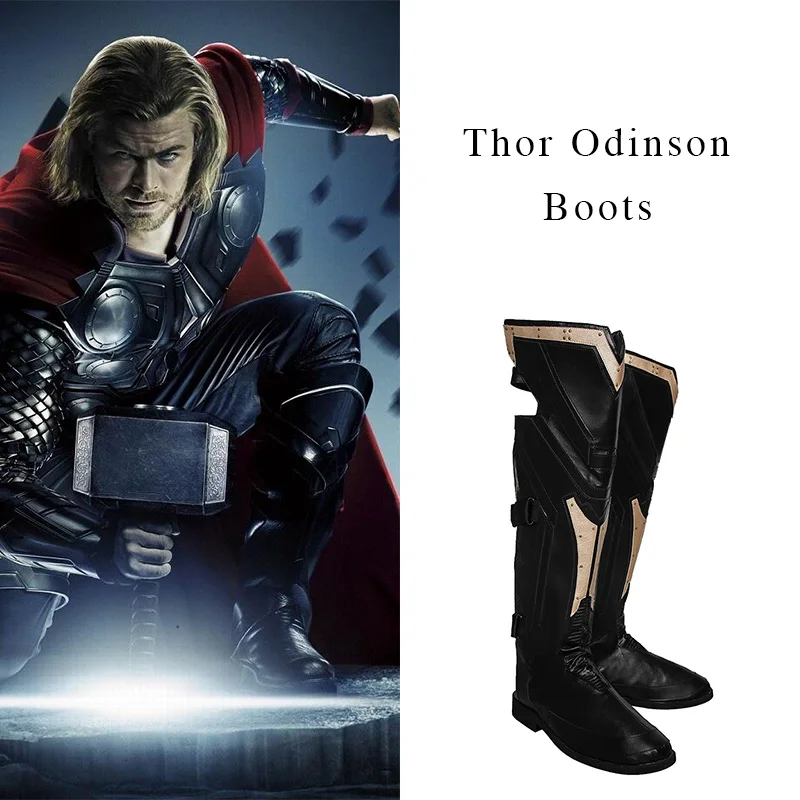 

Cosplay Boots Shoes Thor Cosplay Boots The Avengers Ultron Cosplay Shoes Men High Boots Halloween Party accessories For Male