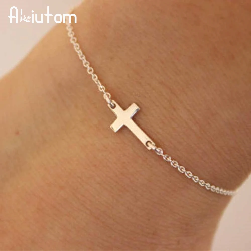 ALIUTOM 2020 браслет цепочка с подвеской Крест Модные ювелирные изделия pulseras mujer
