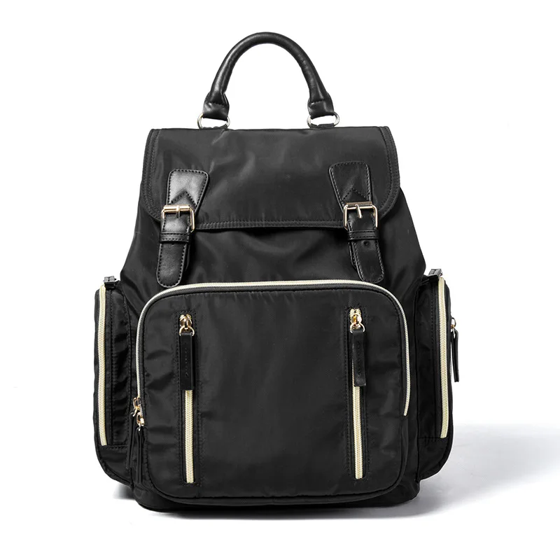 

POFUNUO Diaper With Zipper Backpack Single Shoulder Mommy Bag Large Capacity Multifunctional Maternity Leisure Dual Backpack
