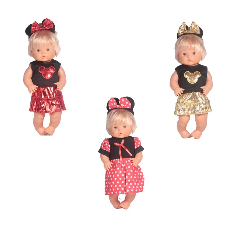Фото 3 стиля костюм с Микки Маусом Одежда для кукол куклы Nenuco 41 см одежда и аксессуары