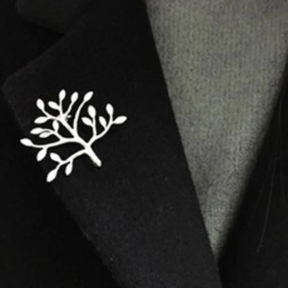 

DoreenBeads 1PC Elegant Metal Badges Safety Pin Brooches Olive Branch Leaf Gold Plated Silver Tone Clothes Bags Accessories