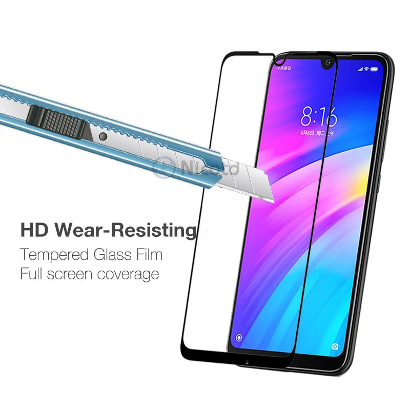 Nicotd 2PCS Glass For Xiaomi Redmi 7 Full Coverage Film 2.5D For Redmi Note7 Pro Tempered Glass Explosion proof Screen Protector (4)
