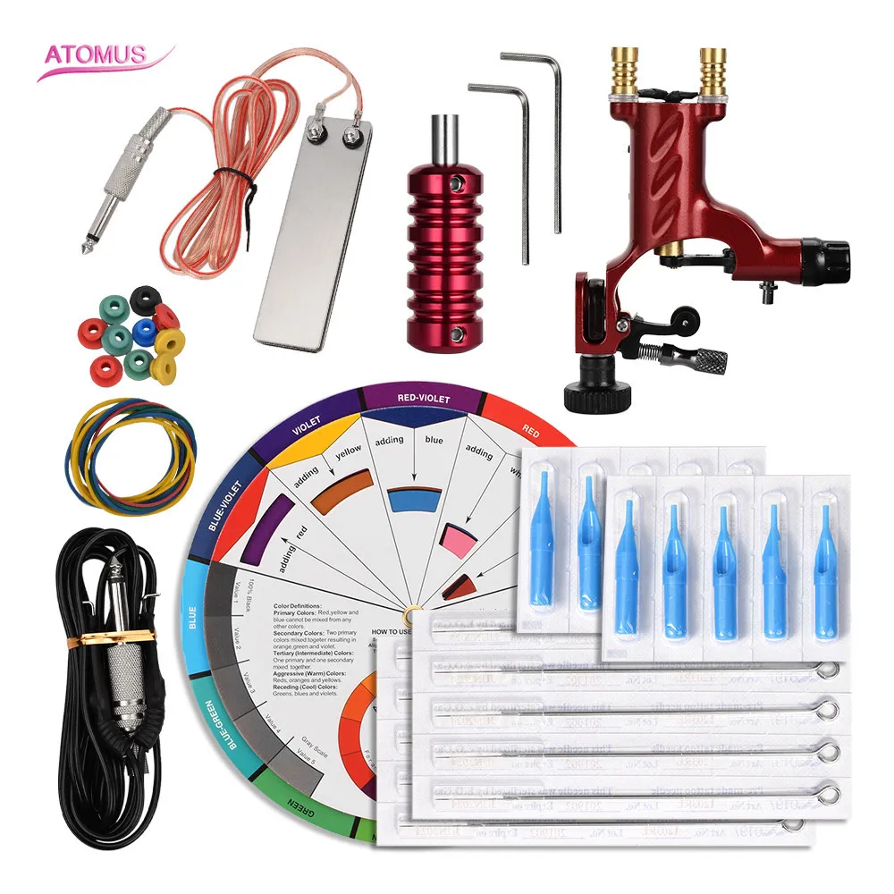 

Machine Set Kit Maquina De Tatuar Rotativa Pen Tatouage Professional Tatoo Insumos Para Tatuajes Rotative Profesional Pro Kits