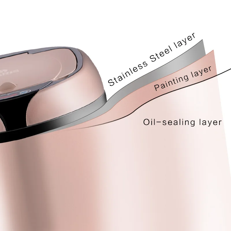 6/8/12L New Fashion Inductive Type Trash Can Smart Sensor Home Bathroom Storage Barrels Rubbish Bin Stainless Steel Metal Trash