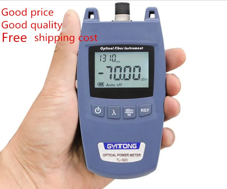 

Free shipping cost FTTH Mini Optical Power Meter TL-520 OPM Fiber Optical Cable Tester -70dBm~+10dBm SC/FC Universal Connector